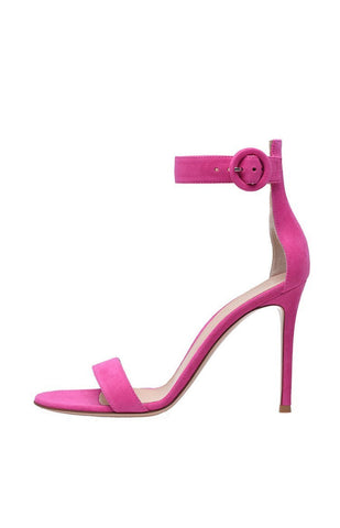 Gianvito Rossi Portofino Heel in Fuchsia Shoes