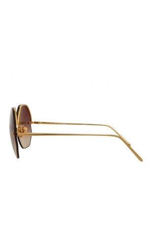 Linda Farrow Sun Rose Gold Sunglasses Rose