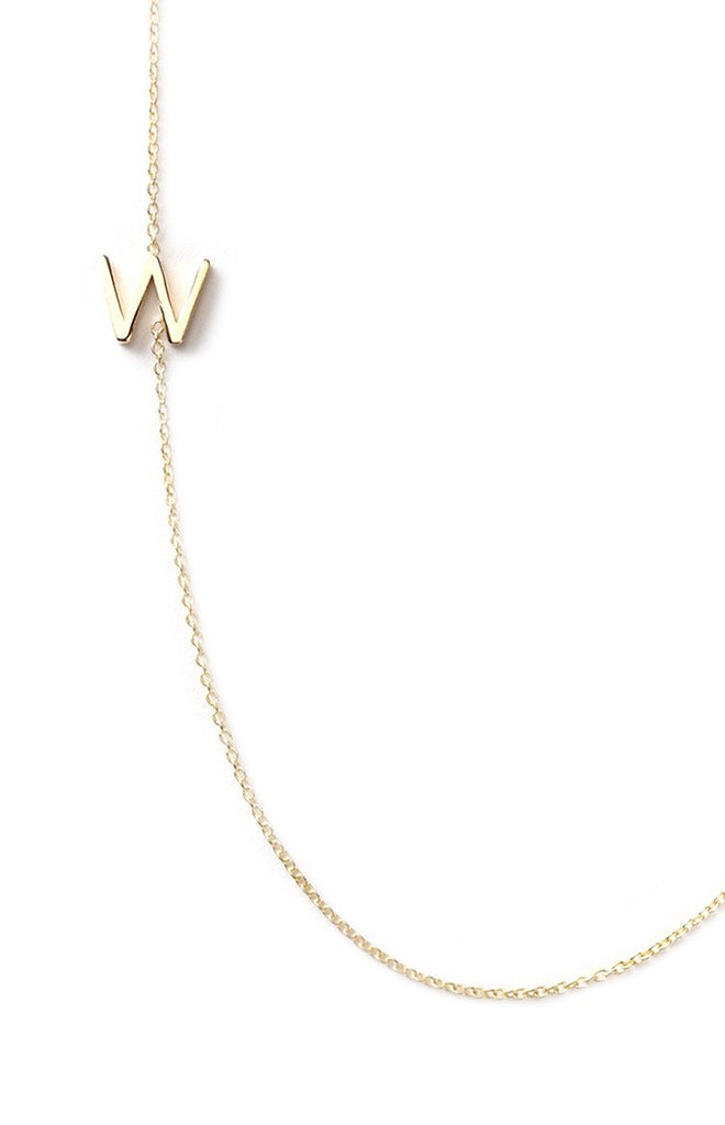 Maya Brenner 14k Letter Necklace Jewellery Yellow Gold / W